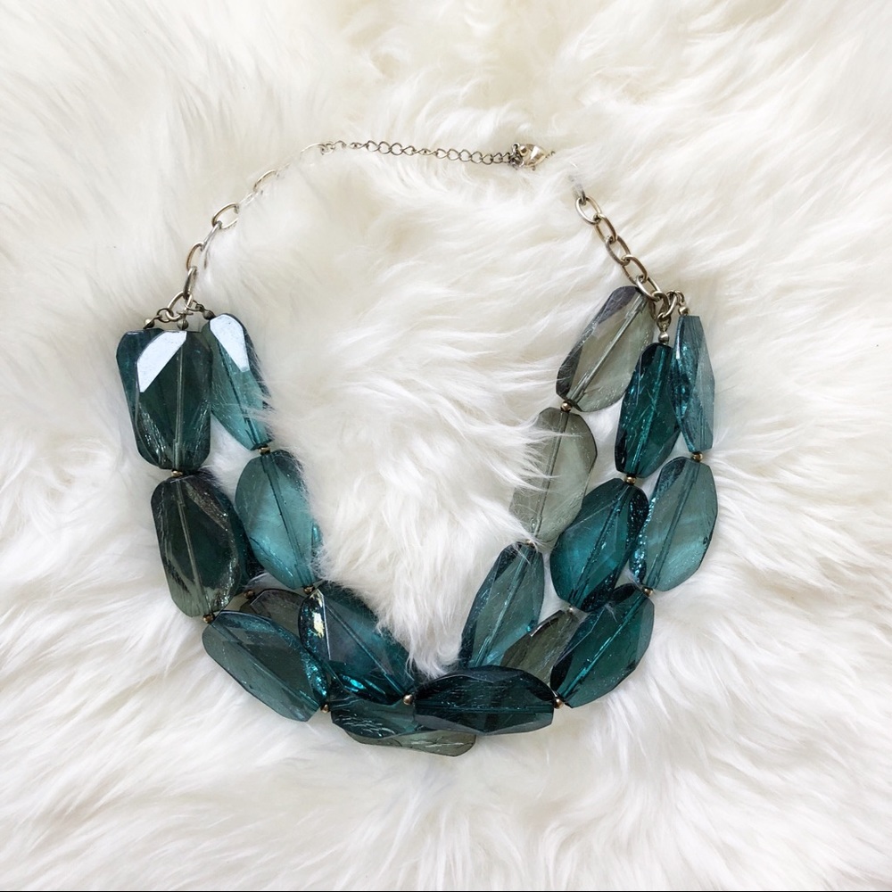Teal Beaded Necklace